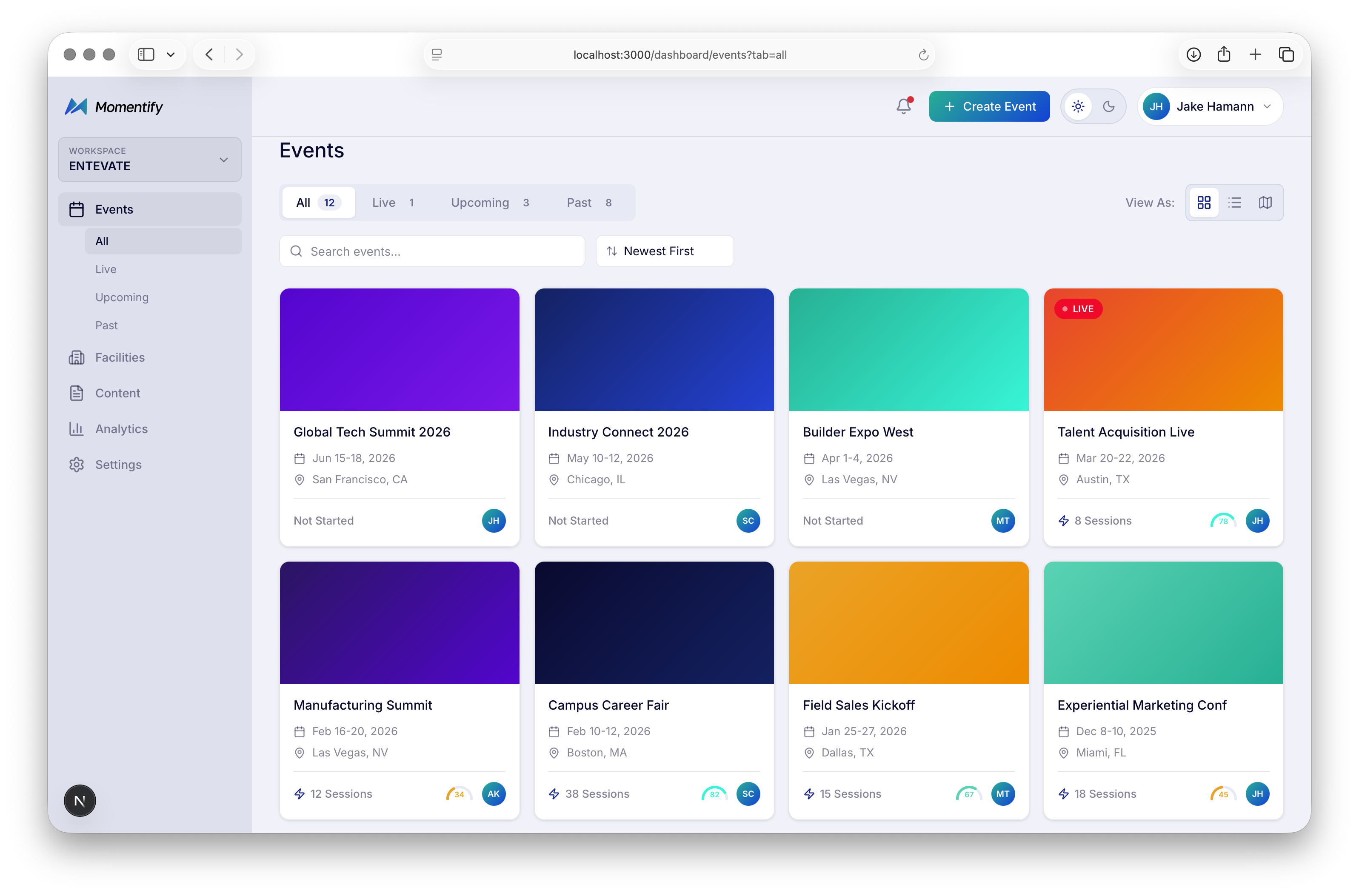Momentify Web - step 1